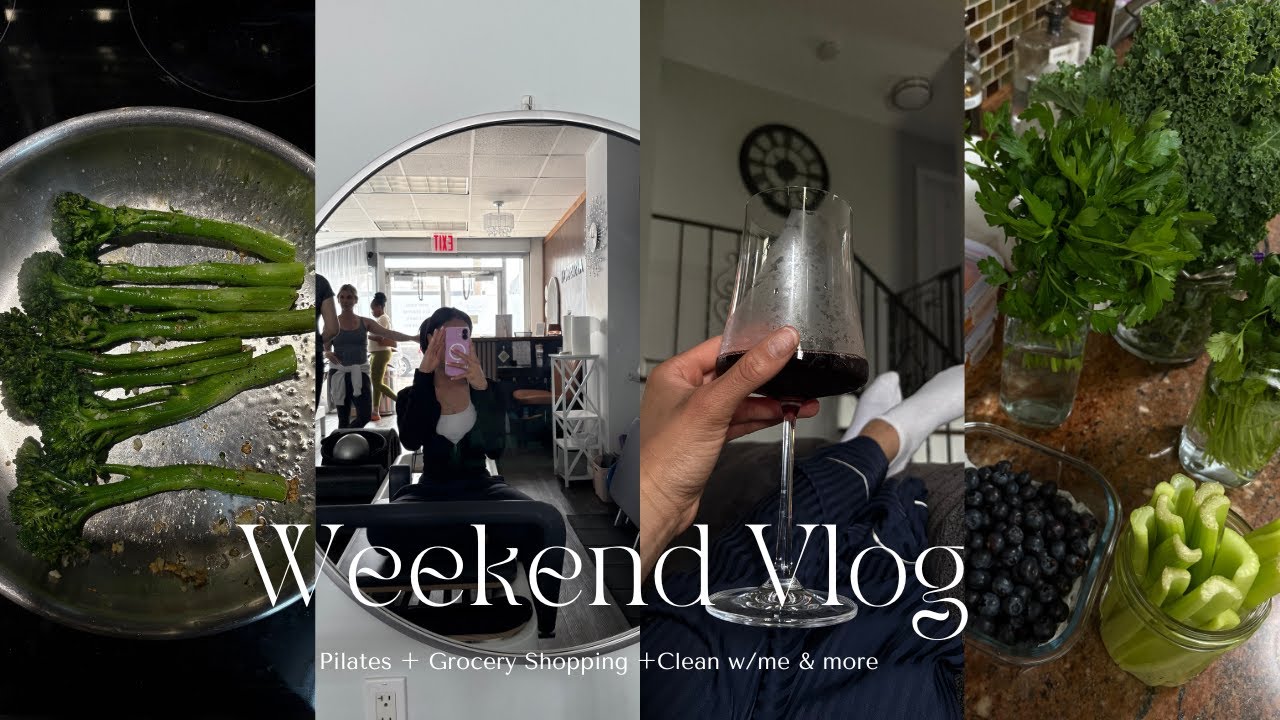 Weekend Vlog | Pilates + Skincare + Grocery Shopping + Clean/Spend time with me | Asia Galore vlogs