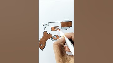 Easy Gun Drawing | Step by Step Gun Sketch for Beginners
