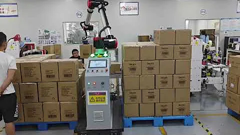 Cobots for collaborative and flexible automated palletizing solutions in material handling