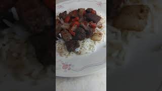 Pepper Steak and Rice! (full recipe on my channel!)