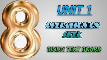 UNIT 1 OPERATION ON SETS EX 1.2 Qno 4 CLASS 8 SINDH TEXT BOARD
