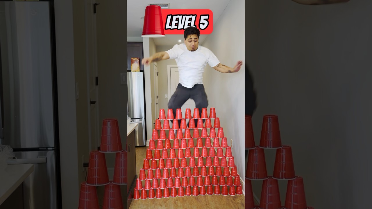 JUMP OVER CUP CHALLENGE 🥤🤯