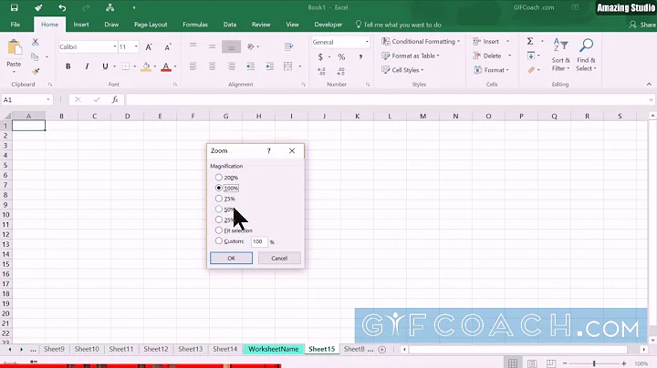 How to zoom in and out in Microsoft Excel