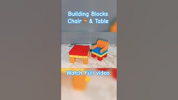 Building Blocks Chair and Table| Lego Creations | ASMR sound #asmr #asmrsounds #shortvideo #shorts