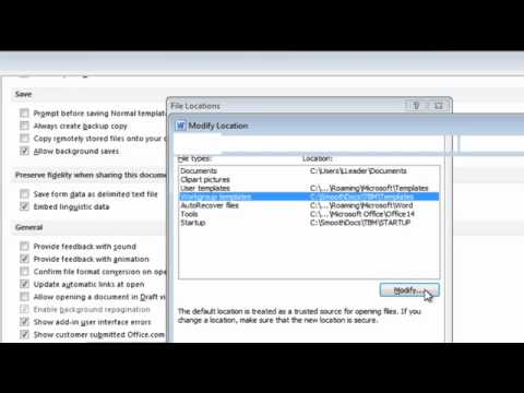 Installing Templates - MS Word 2010 & MS Word 2007