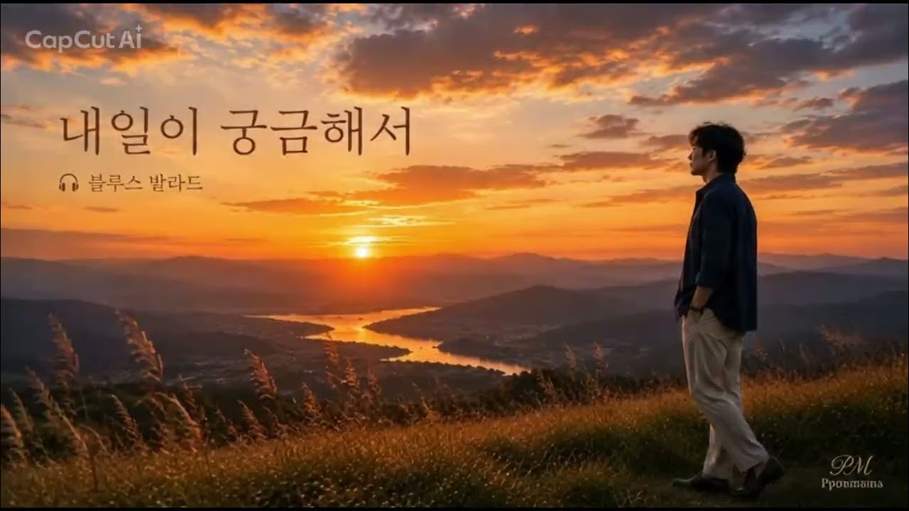 내일이 궁금해서｜나는 지는 해를 기다린다 🎧 블루스 발라드｜# 뽕마담 Pponmama # AI