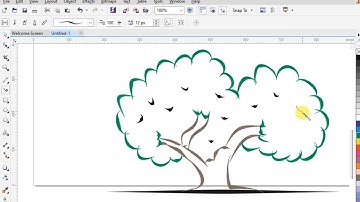 How to Draw a Tree in Corel Draw: Step-by-Step Tutorial #coraldraw #tree #tutorial