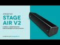 Creative Stage Air V2 - Compact Under-monitor USB Soundbar with Bluetooth 5.3