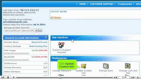 How to keep your contact information up to date in cPanel - 4GoodHosting Support