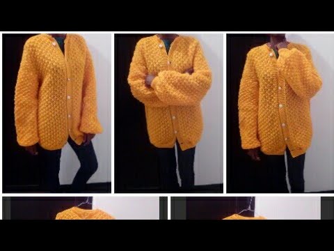 Tuto tricot : 😍😄 gilet large au tricot et au point ajouré 😉😉😉 - YouTube