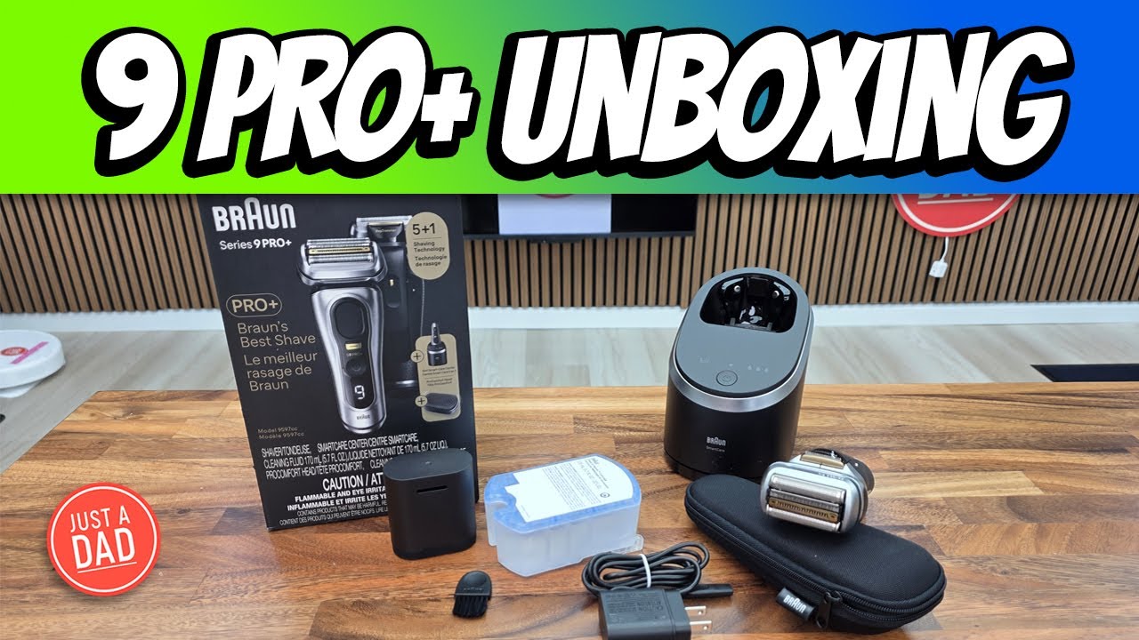 Braun Series 9 PRO+ Mens Electric Razor UNBOXING How To Clean Install razor Head, Solution Turn on