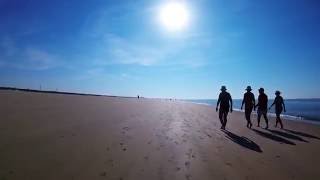 Paseo en bici, por la playa del Portil hacia la bota, Huelva