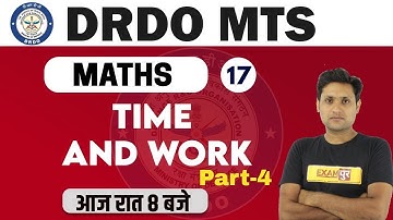 DRDO MTS || Maths || By Manjeet sir || Class 17 || Time And Work Part-4