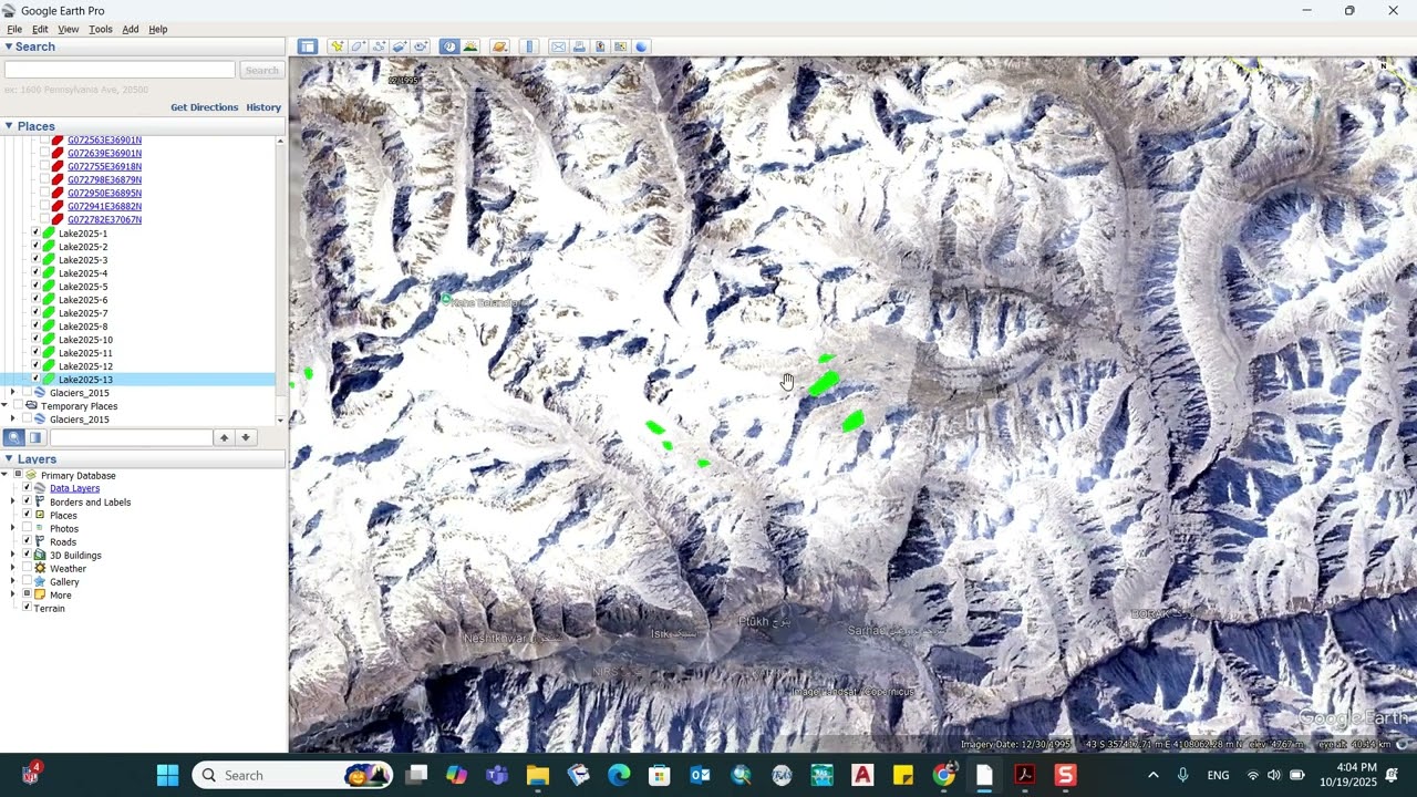 Climate change impact on Afghanistan glacial