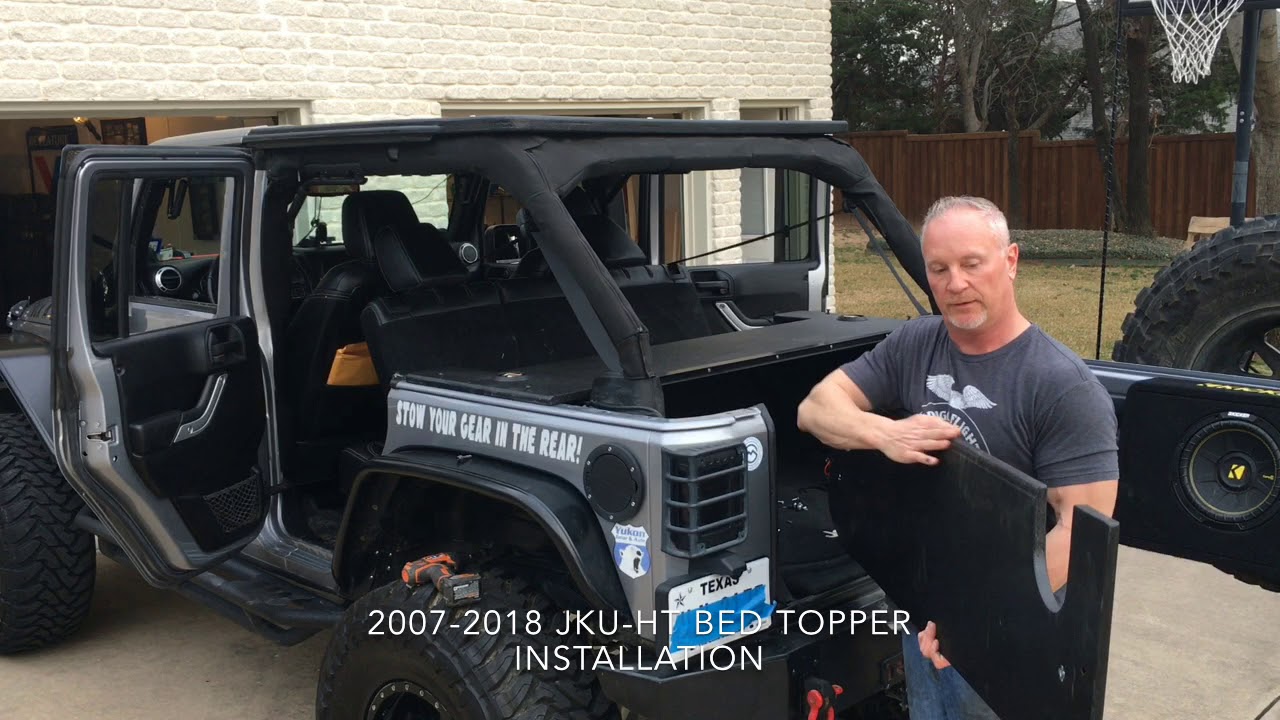 Jeep Jku Bed Topper Tonneau Cover Overview Install Youtube