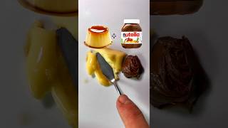 What color does mixed Pudding and Nutella make?? #food #asmr #nutella