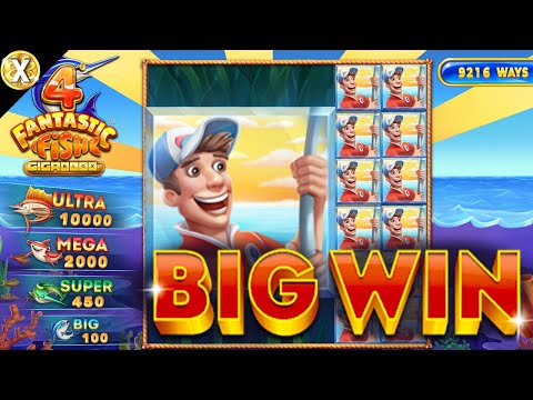 4 Fantastic Fish Gigablox 🔥 Amazing EPIC WIN You Just Need To See! 🔥 New Online Slot BIG WIN