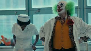 Joker hospital dance. Arthur Fleck's gun gun fell scene. Joker 2019