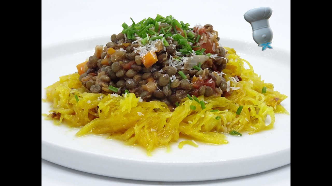 Recette de courge spaghetti bolognaise végétarienne