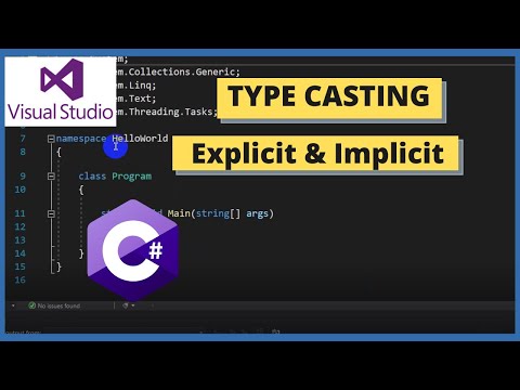 C# Bangla Tutorial 4 : TYPE CASTING IN BANGLA | C# ON VISUAL STUDIO