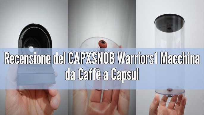 Warriors1 4 En 1 Cafetière à Capsules Pour Nespresso, Dolce Gusto, Lavazza Espresso Point Et Café Moulu, 20bars, 0,8 L,Température Et Taille Tasse Réglable, Machine à Café Pour Maison Et Bureau, Blanc