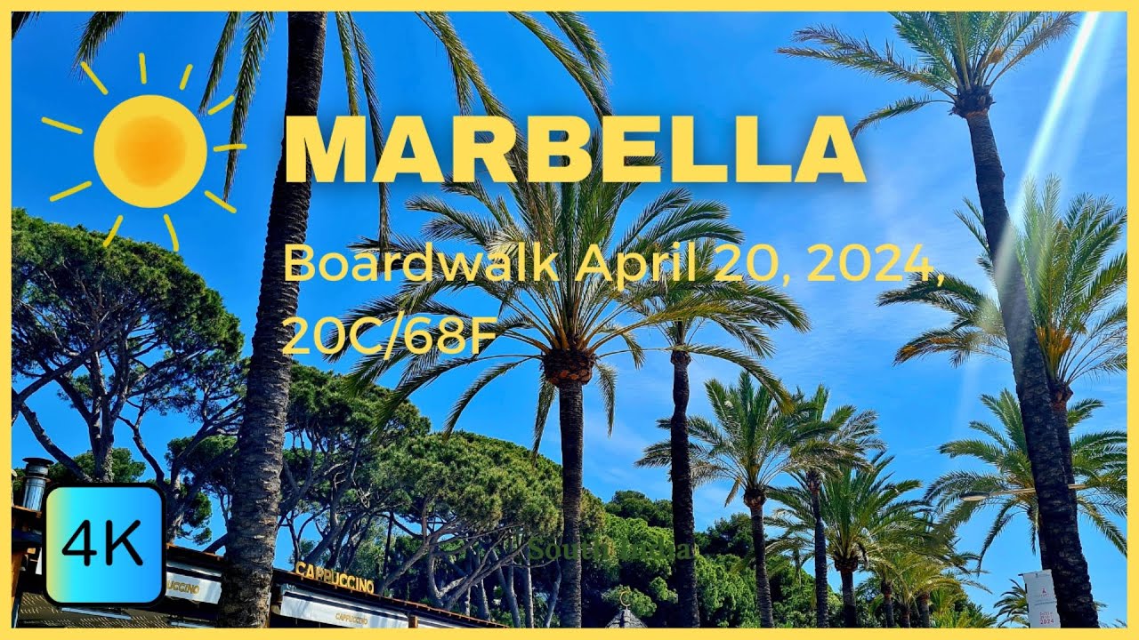 Marbella Faro till Gran Melia Don Pepe/ Café Cappuccino Boardwalk Walking Tour April 2024