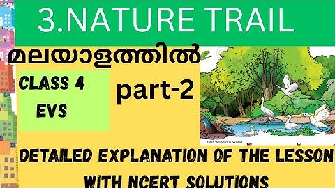 Class 4EVS ch-3/Nature trail /malayalm explanation with ncert solutions