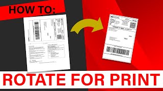 How to rotate an image in Adobe Reader, Rotate Shipping label, Print label The correct Size