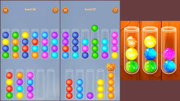 Ball Colour Sort Puzzle Gameplay 25, New Android Games  ios Walkthrough Simulator Think Brain