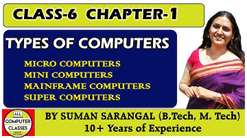 Class 6  | TYPES OF COMPUTERS | CHAPTER -1 | All Computer Classes