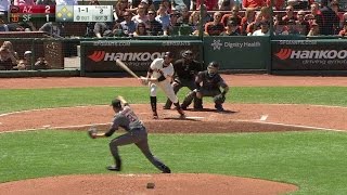 ARI@SF: Span scores on Belt's double-play ball