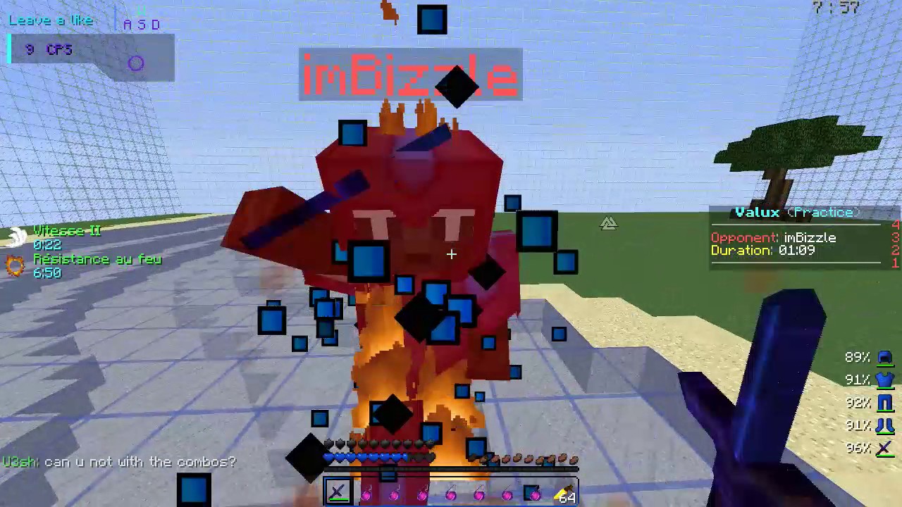 [Minecraft] 1v1 on valux, potpvp