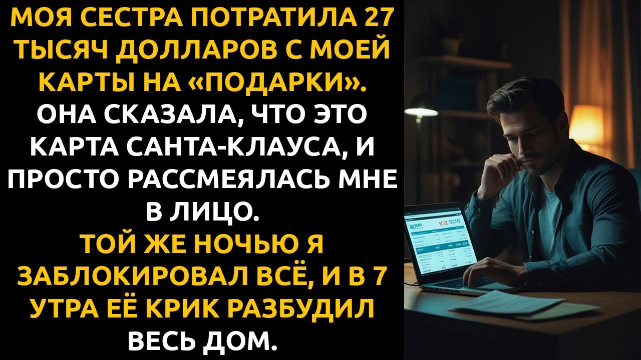 Моя сестра УКРАЛА $27,900 с моей карты — и я НАКАЗАЛ её так, что она запомнит это навсегда.