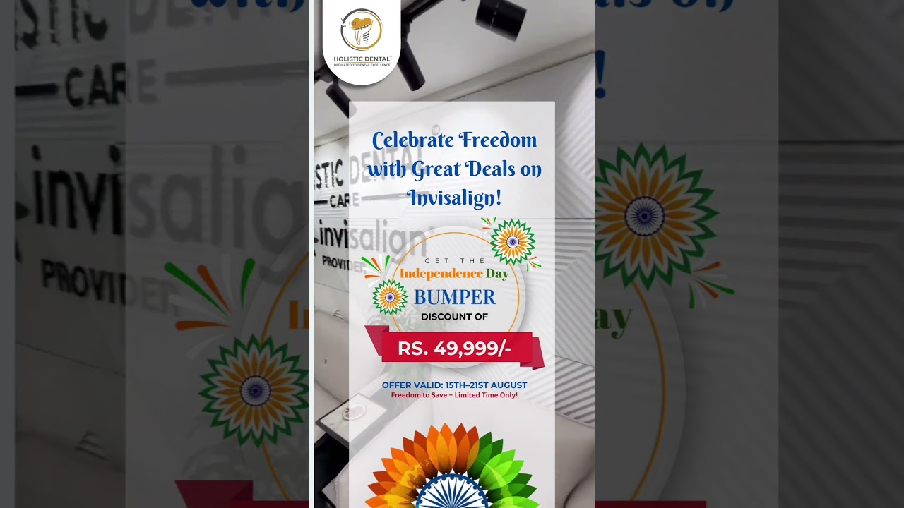 Get Bumper Discount of ₹49,999 on Invisalign®, clear & comfortable, away to straighten your teeth.