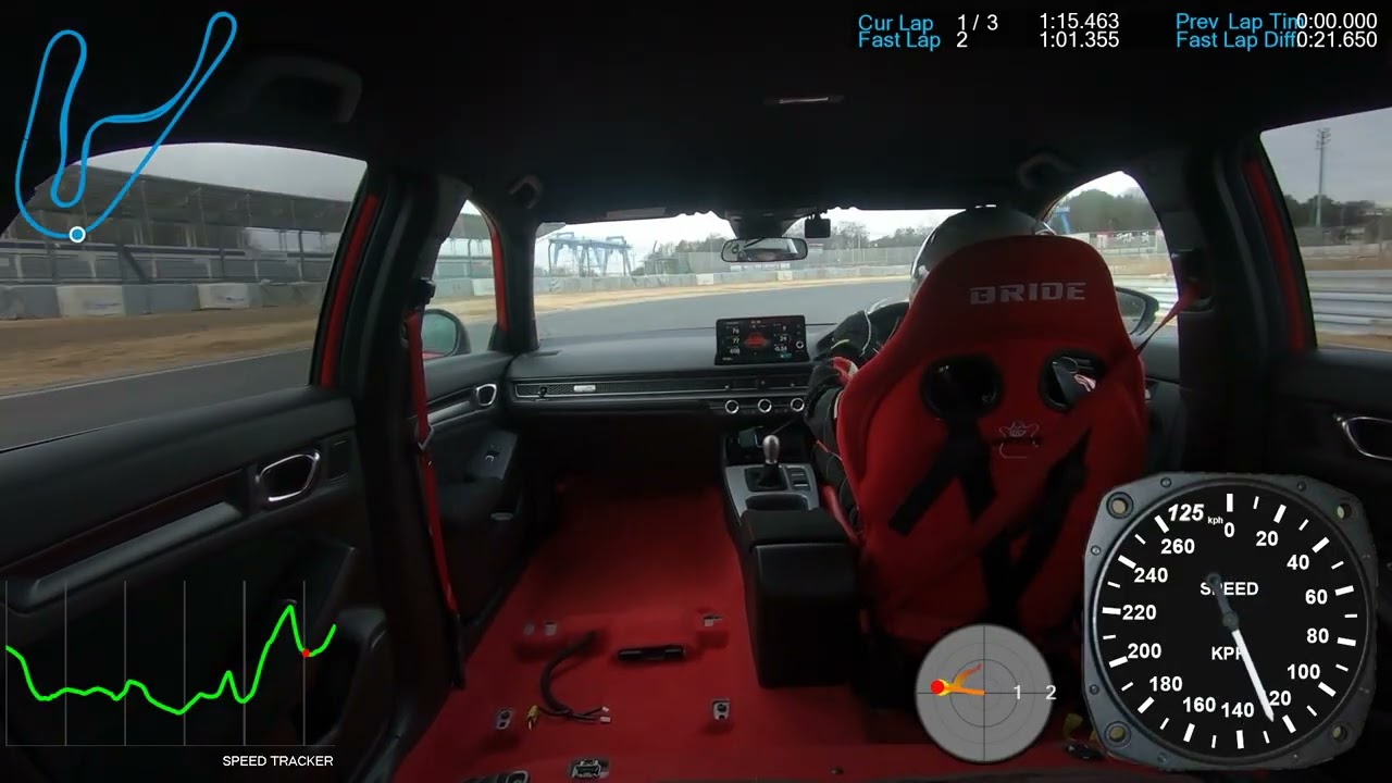 20260226 筑波サーキット コース2000 TC2000 ドクマムシ走行会 1分1秒343 シビックタイプR FL5