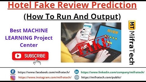 Hotel Fake Review Prediction (How To Run And Output) - Mifratech#bestmlprojects#bestelprojects