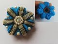 hand embroidery:easy flower embroidery with beads.