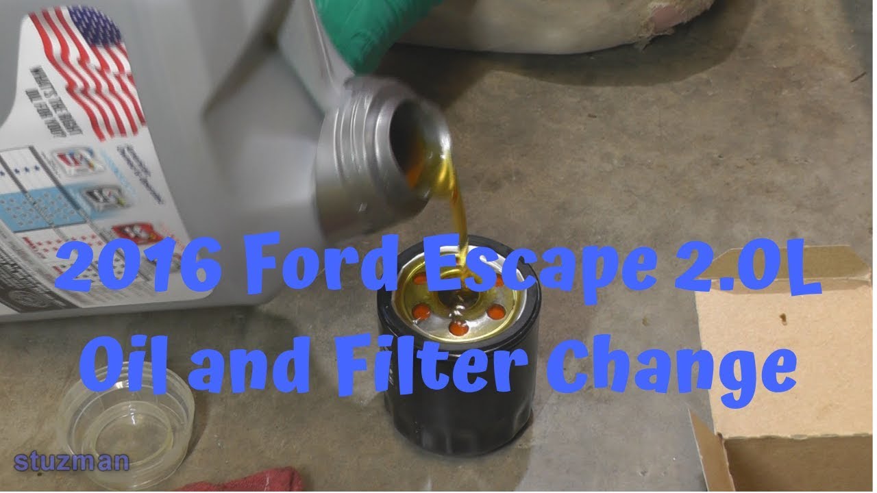 Ford Escape Oil and Filter Change YouTube