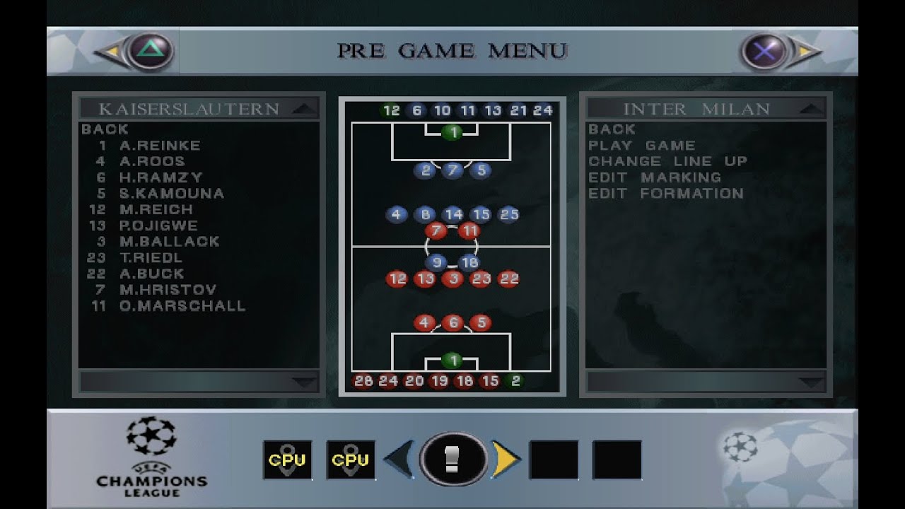 Gameplay Uefa Champions League 1999 - Inter - Knockout ...