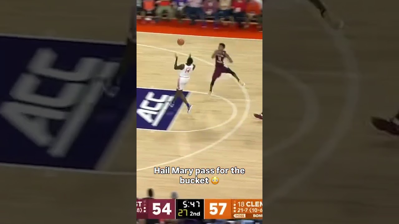 And the pass was tipped 😮💨 #clemson #accbasketball #collegebasketball