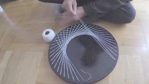 String Art Time Lapse || Black Sun