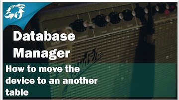 AVCAD Database Manager - How to move the device to an another table