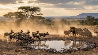 Kenya Released 14 Wild Dogs Into Lion Territory — What Happened at the Watering Hole SHOCKED Rangers