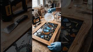 Pouring crystal clear resin over butterfly wings 🦋