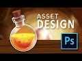 Lava Potion Game Asset Tutorial in Photoshop - full game design tutorial