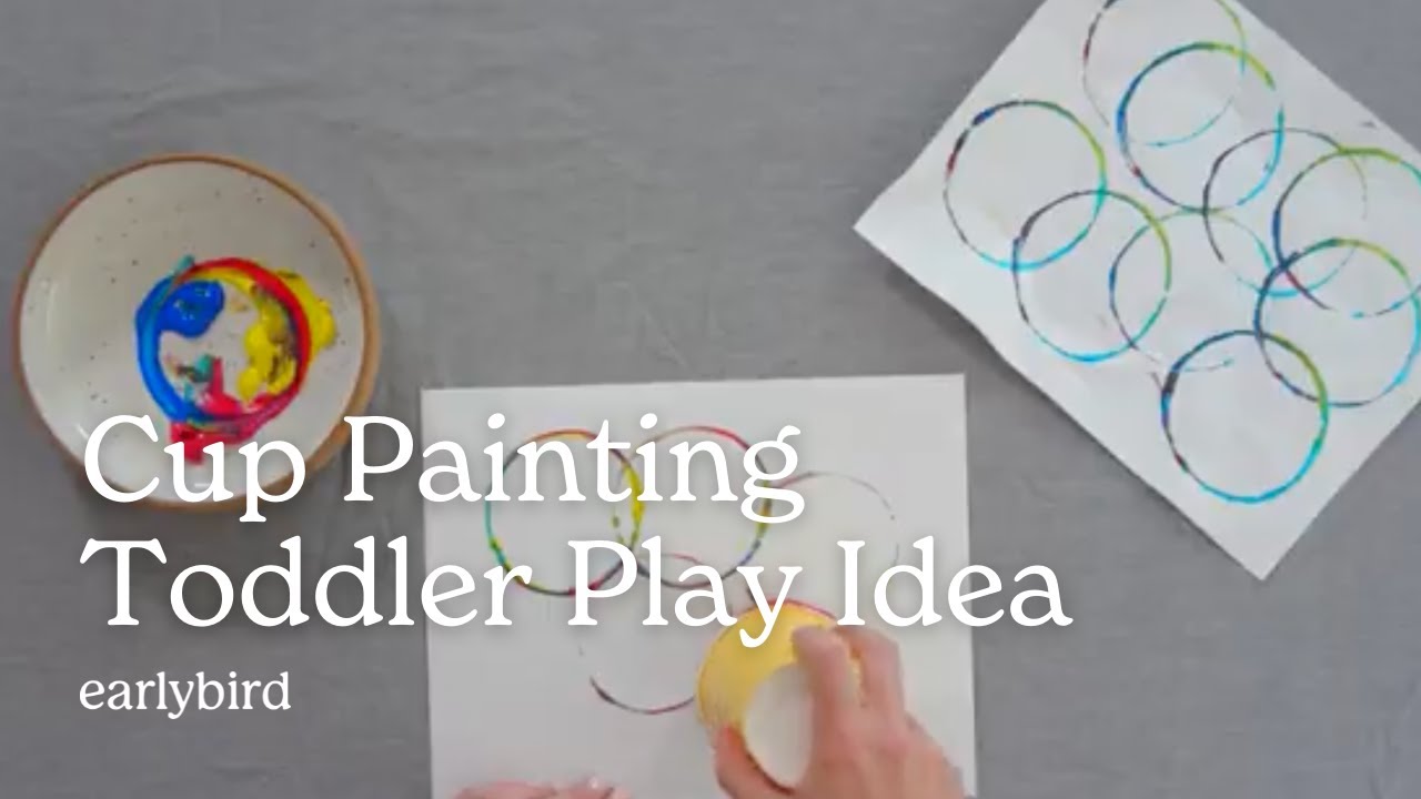Process Art Idea for Toddlers Paper Cup Painting YouTube