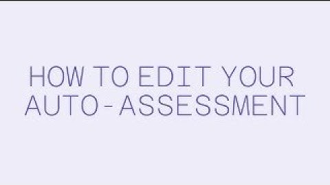 Editing my SARS auto-assessment