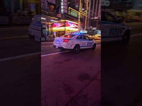 NYPD CTTF Passing By On West 42nd Street In Midtown, Manhattan, New York City