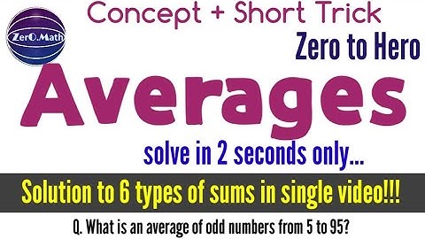 average problems tricks and shortcuts | competitive exams | zero math