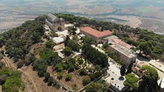 הר תבור - Basilica della Trasfigurazione - The Church of Transfiguration - 4K Drone